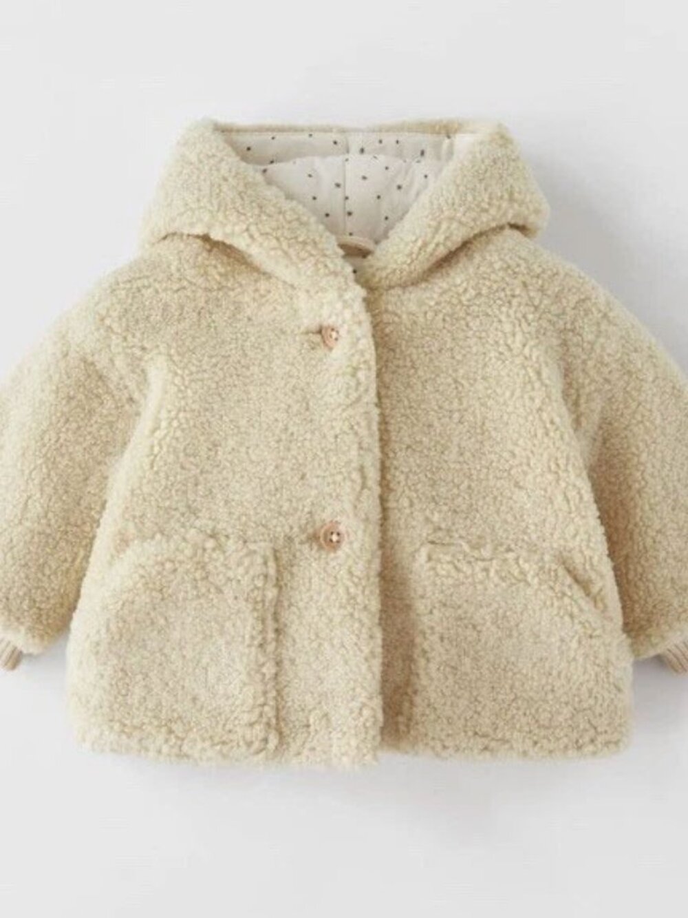 Zara HOODED FLEECE JACKET size 3-6 months